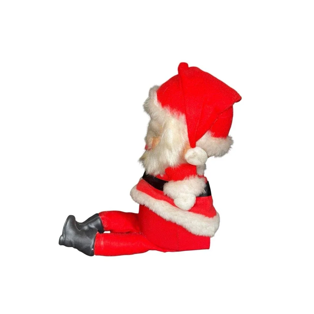 Vtg MCM Homemade Santa Claus Shelf Sitter Christmas Musical Windup One Of A Kind